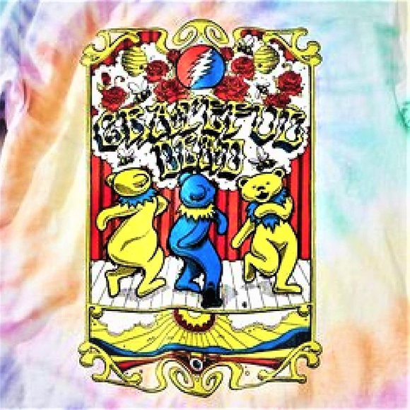 Grateful Dead Dancing Bears Tie Dye jam rock Official T-Shirt M/L fits L NWT - Picture 2 of 3